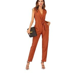orange dressy jumpsuit